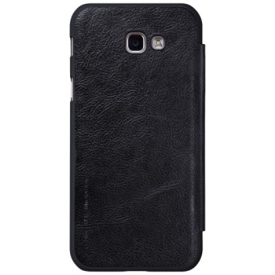Greznais „Nillkin“ Qin sērijas ādas atvērams melns Samsung Galaxy A7 (2017) A720 maciņš / Vacins.lv