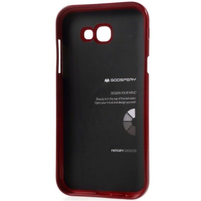 Samsung Galaxy A7 2017 (A720) Mercury raudonas kieto silikono (TPU) dėklas / Priedai.lt