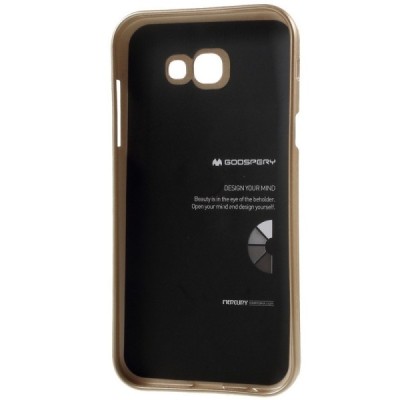 Samsung Galaxy A7 2017 (A720) Mercury auksinis kieto silikono (TPU) dėklas / Priedai.lt