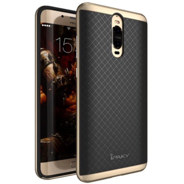 „IPAKY“ cieta silikona (TPU) apvalks - melns / zelta (Mate 9 Pro)