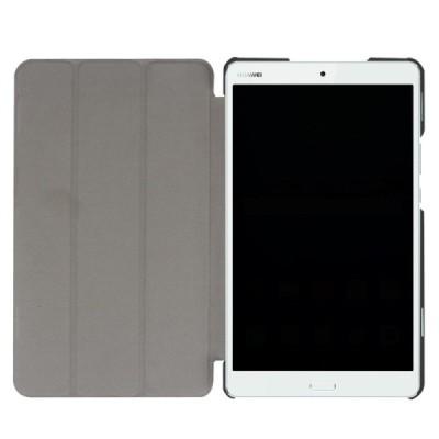 Huawei MediaPad M3 8.4 atvēramais melns maciņš / Vacins.lv