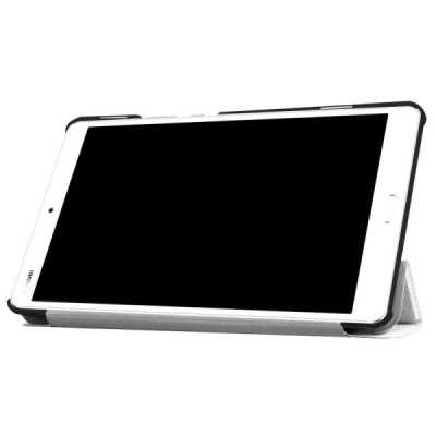 Huawei MediaPad M3 8.4 atvēramais balts maciņš / Vacins.lv