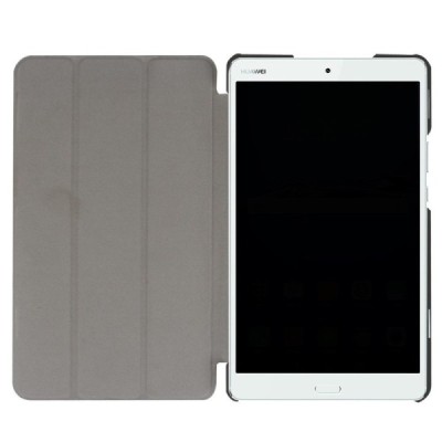 Huawei MediaPad M3 8.4 atvēramais balts maciņš / Vacins.lv