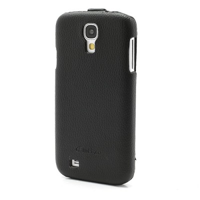 Atverčiamas „Melkco“ odinis juodas Samsung Galaxy S4 i9505, i9500 dėklas (dėkliukas) / Priedai.lt