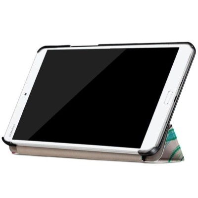 Huawei MediaPad M3 8.4 atvēramais krāsains, balts maciņš / Vacins.lv