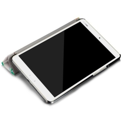 Huawei MediaPad M3 8.4 atvēramais krāsains, balts maciņš / Vacins.lv