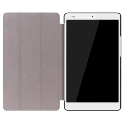 Huawei MediaPad M3 8.4 atvēramais krāsains, balts maciņš / Vacins.lv