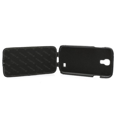 Atverčiamas „Melkco“ odinis juodas Samsung Galaxy S4 i9505, i9500 dėklas (dėkliukas) / Priedai.lt