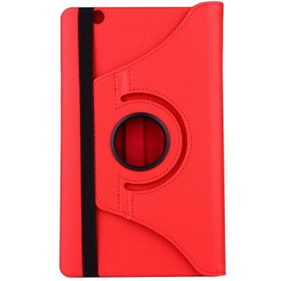 Huawei MediaPad M3 8.4 atvēramais sarkans ādas maciņš, grozās 360° grādu apjomā / Vacins.lv