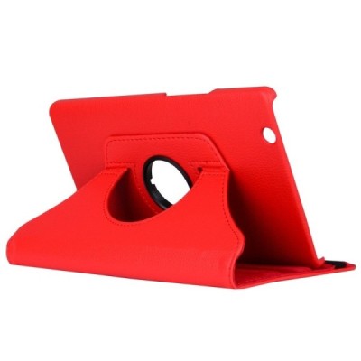 Huawei MediaPad M3 8.4 atvēramais sarkans ādas maciņš, grozās 360° grādu apjomā / Vacins.lv