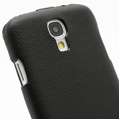 Atverčiamas „Melkco“ odinis juodas Samsung Galaxy S4 i9505, i9500 dėklas (dėkliukas) / Priedai.lt