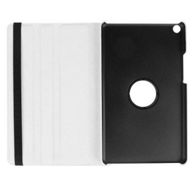 Huawei MediaPad T3 8.0 atvēramais balts ādas maciņš, grozās 360° grādu apjomā / Vacins.lv