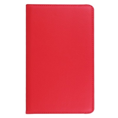 Huawei MediaPad T3 8.0 atvēramais sarkans ādas maciņš, grozās 360° grādu apjomā / Vacins.lv