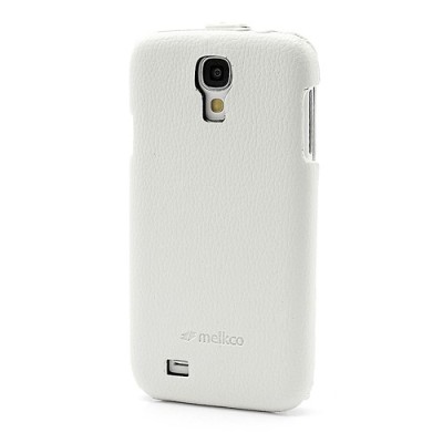 Atverčiamas „Melkco“ odinis baltas Samsung Galaxy S4 i9505, i9500 dėklas (dėkliukas) / Priedai.lt