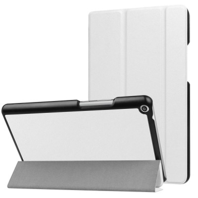 Huawei MediaPad T3 8.0 atvēramais balts maciņš / Vacins.lv