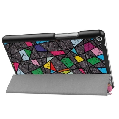 Huawei MediaPad T3 8.0 atvēramais krāsains, pelēks maciņš / Vacins.lv