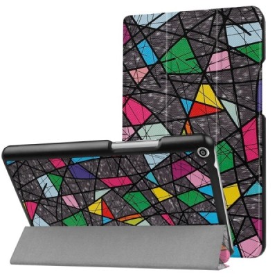 Huawei MediaPad T3 8.0 atvēramais krāsains, pelēks maciņš / Vacins.lv