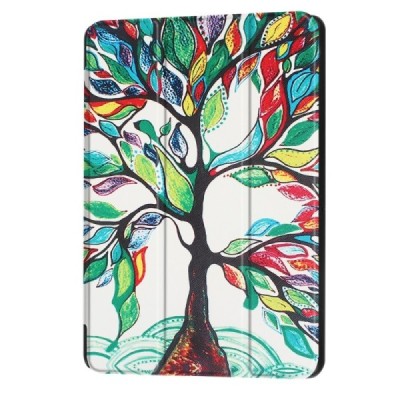 Huawei MediaPad T3 10 atvēramais krāsains, balts maciņš / Vacins.lv