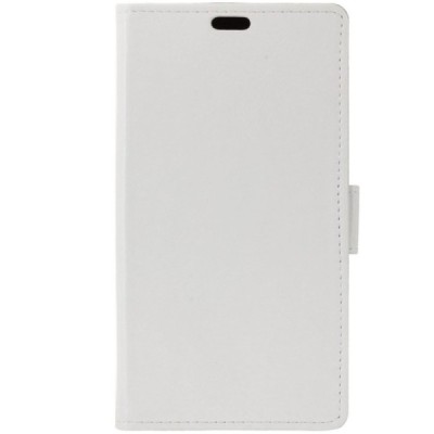 Asus Zenfone Go (ZB552KL) atvēramais ādas balts maciņš, grāmata (maks) / Vacins.lv