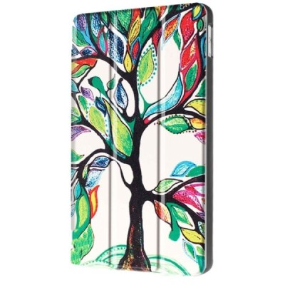 iPad 9.7" 2017 (iPad 9.7" 2018) atvēramais krāsains, balts maciņš / Vacins.lv