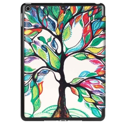 iPad 9.7" 2017 (iPad 9.7" 2018) atvēramais krāsains, balts maciņš / Vacins.lv