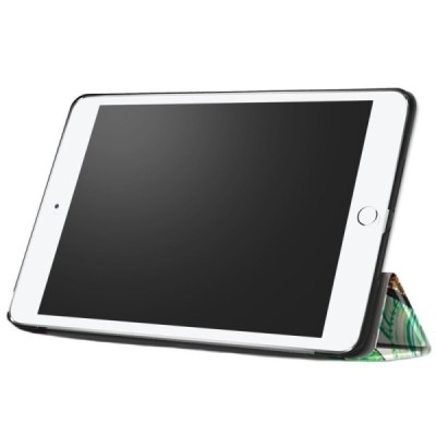 iPad 9.7" 2017 (iPad 9.7" 2018) atvēramais krāsains, balts maciņš / Vacins.lv