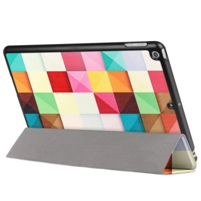 Apple iPad 9.7" 2017 (iPad 9.7" 2018) atvēramais krāsains „Cubes“ maciņš / Vacins.lv