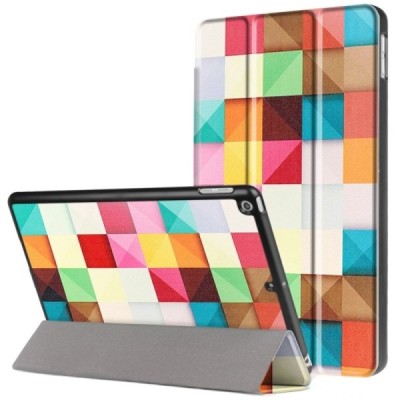 Apple iPad 9.7" 2017 (iPad 9.7" 2018) atvēramais krāsains „Cubes“ maciņš / Vacins.lv