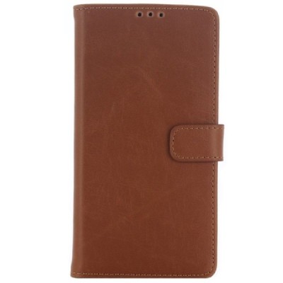 Sony Xperia L1 (G3311, G3312, G3313) atverčiamas šviesiai rudas odinis retro dėklas - piniginė / Priedai.lt