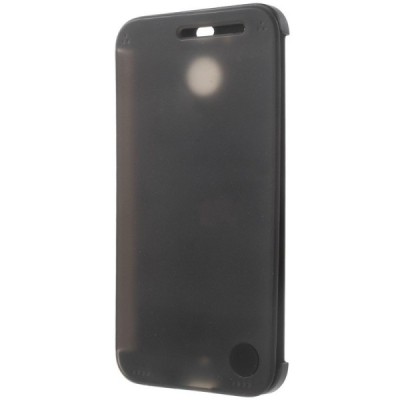 HTC 10 Evo (HTC Bolt) Dot View atvērams melns maciņš - maks / Vacins.lv