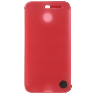 HTC 10 Evo (HTC Bolt) Dot View atvērams sarkans maciņš - maks / Vacins.lv