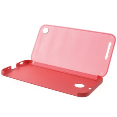 HTC 10 Evo (HTC Bolt) Dot View atvērams sarkans maciņš - maks / Vacins.lv