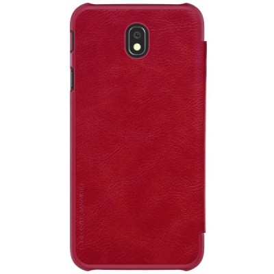Greznais „Nillkin“ Qin sērijas ādas atvērams sarkans Samsung Galaxy J5 2017 (J530) maciņš / Vacins.lv