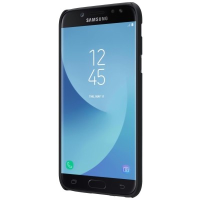 Samsung Galaxy J5 2017 (J530) Nillkin Frosted Shield melns plastmasas apvalks + ekrāna aizsargplēve / Vacins.lv