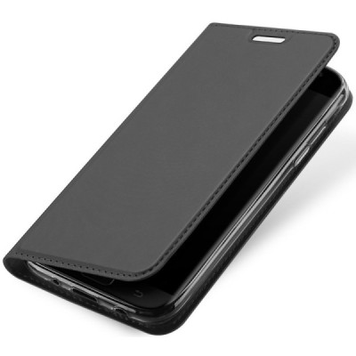 Samsung Galaxy J5 2017 (J530) „Dux Ducis“ Skin sērijas melns ādas atvērams maciņš / Vacins.lv