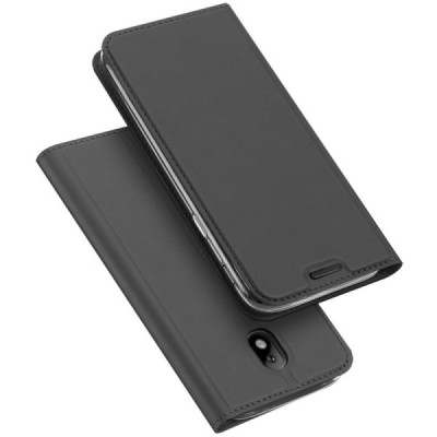 Samsung Galaxy J5 2017 (J530) „Dux Ducis“ Skin sērijas melns ādas atvērams maciņš / Vacins.lv