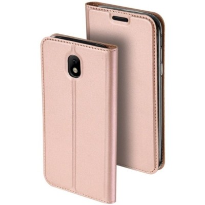 „Dux Ducis“ Skin serijos Samsung Galaxy J5 2017 (J530) rožinis odinis atverčiamas dėklas / Priedai.lt