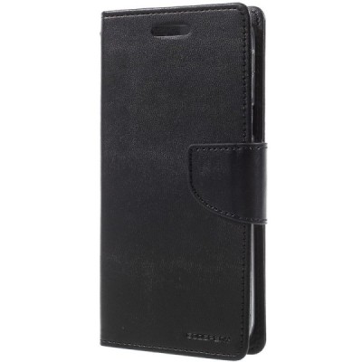 „Mercury Goospery“ Samsung Galaxy J5 2017 (J530) melns ādas maciņš / Vacins.lv