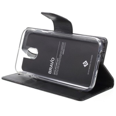 „Mercury Goospery“ Samsung Galaxy J5 2017 (J530) melns ādas maciņš / Vacins.lv