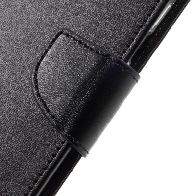 „Mercury Goospery“ Samsung Galaxy J5 2017 (J530) melns ādas maciņš / Vacins.lv