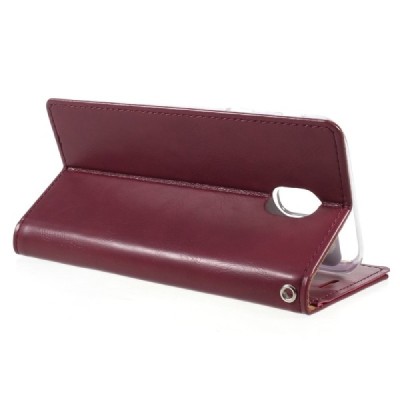 „Mercury“ Bravo Diary Samsung Galaxy J5 2017 (J530) bordo ādas maciņš / Vacins.lv