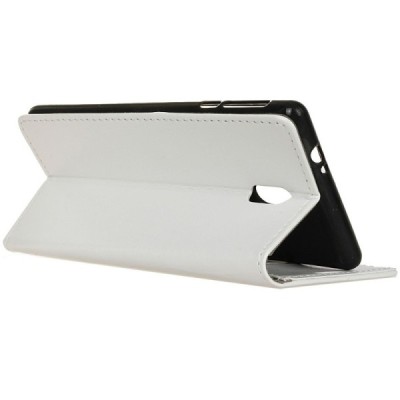 Samsung Galaxy J5 2017 (J530) atvēramais ādas balts maciņš (maks) / Vacins.lv