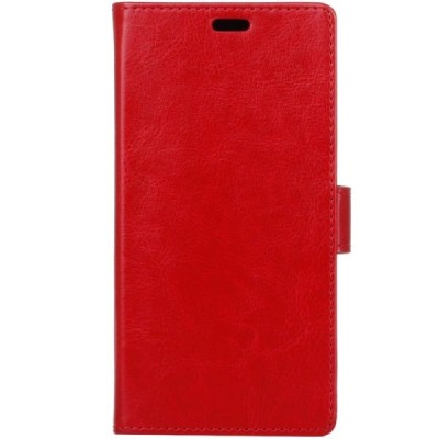 Samsung Galaxy J5 2017 (J530) atvēramais ādas sarkans maciņš (maks) / Vacins.lv