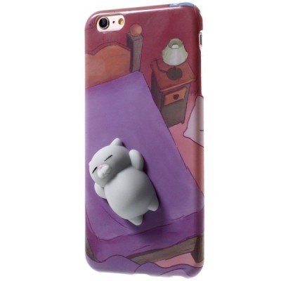 Apple iPhone 6 Plus (6s Plus) „Squezy“ Cat cieta silikona (TPU) rozs apvalks / vacins.lv