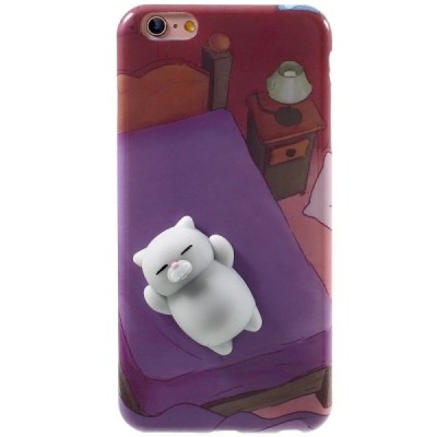 Apple iPhone 6 Plus (6s Plus) „Squezy“ Cat kieto silikono TPU rožinis dėklas - nugarėlė / Priedai.lt