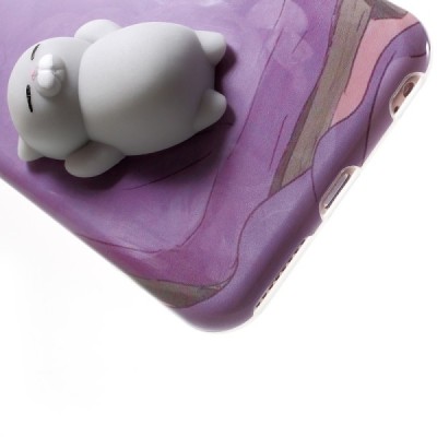 Apple iPhone 6 Plus (6s Plus) „Squezy“ Cat kieto silikono TPU rožinis dėklas - nugarėlė / Priedai.lt