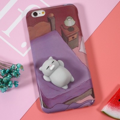 Apple iPhone 6 (6s) „Squezy“ Cat kieto silikono TPU violetinis dėklas - nugarėlė / Priedai.lt
