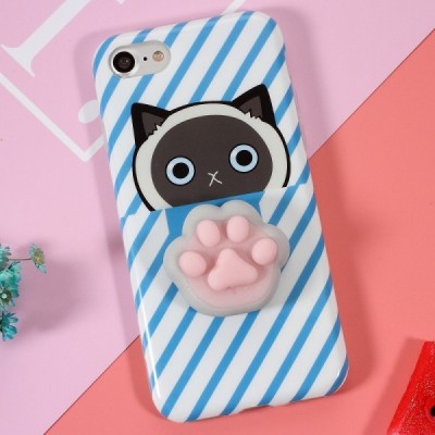 Apple iPhone 7 (iPhone 8) „Squezy“ Pėdutė kieto silikono TPU mėlynas dėklas - nugarėlė / Priedai.lt