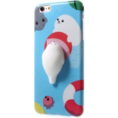 Apple iPhone 6 (6s) „Squezy“ Sea Lion cieta silikona (TPU) zils apvalks / vacins.lv