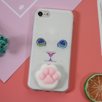 Apple iPhone 7 (iPhone 8) „Squezy“ Pėdutė kieto silikono TPU baltas dėklas - nugarėlė / Priedai.lt